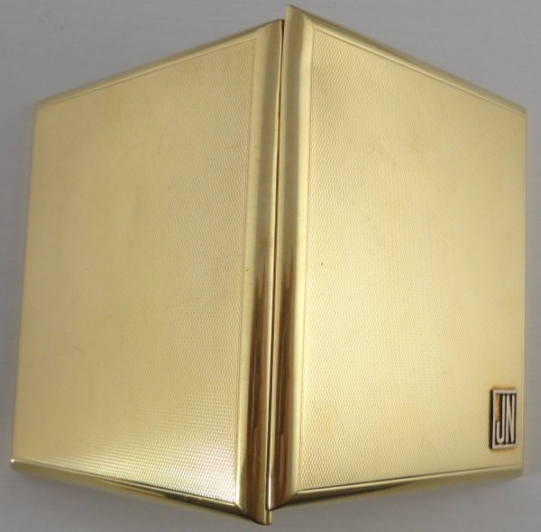 Antique 18ct heavy solid gold cigarette or card case by Asprey's Weighs 172 grams Ian Burton